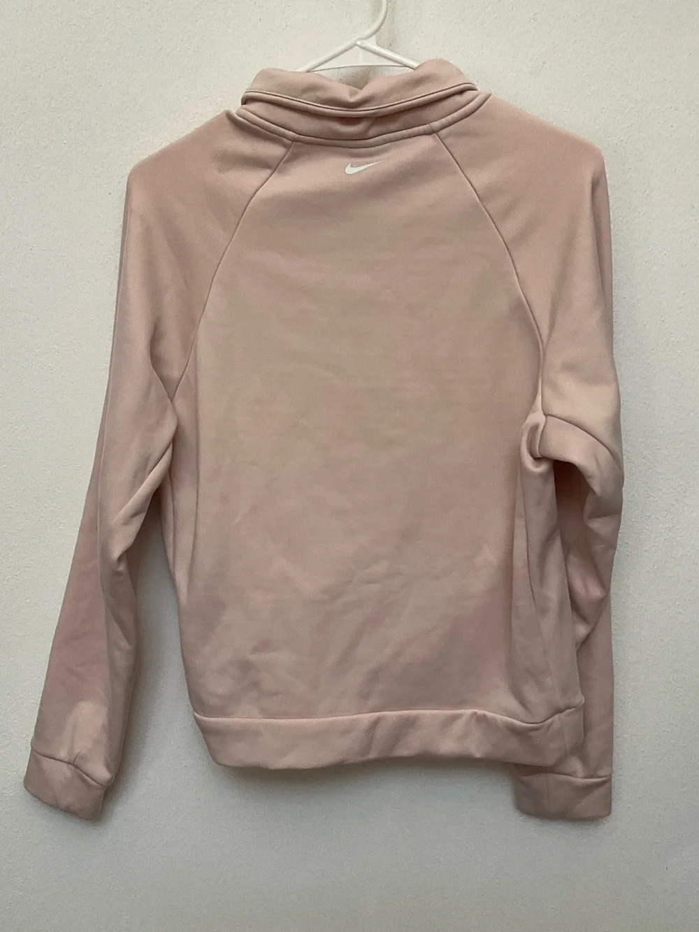 Nike Blush Pink Half Zip Athletic Jacket Size XS Workout Gym Running Layer Girly